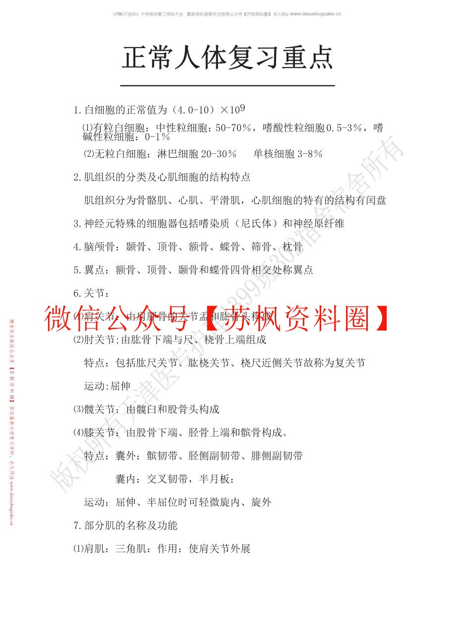 正常人体结构